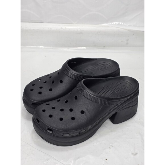 Crocs Siren Clog Black Men Unisex Slip On Casual Chunky Heel Sandal Size M 13 main image 7